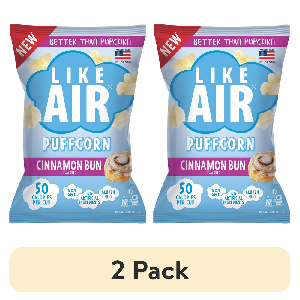 Like Air Puffcorn Cinnamon Bun sin gluten · Palomitas · 2 pack de 113 g