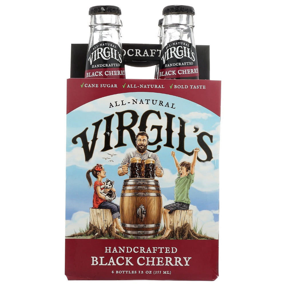 Virgil's Black Cherry & Cream · Refresco · 4 botellas de 355 ml