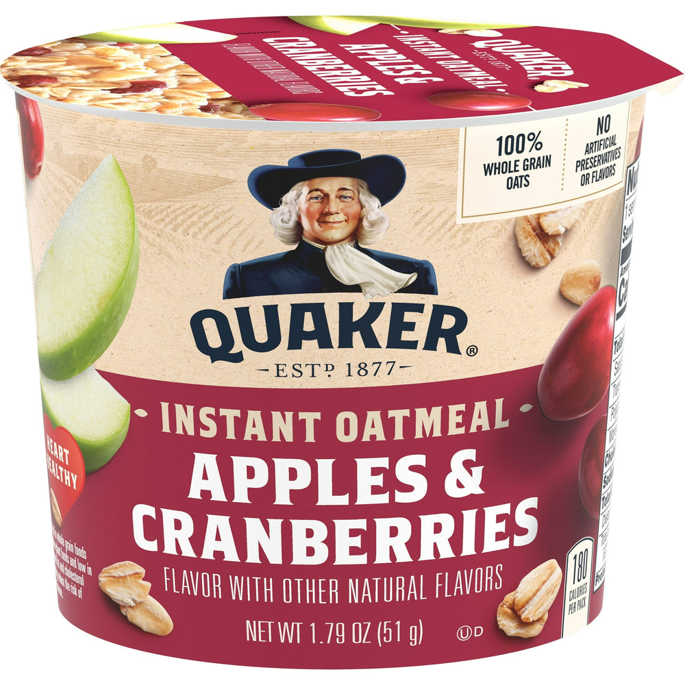 Quaker Apples & Cranberries · Cereal · 51 g · vaso