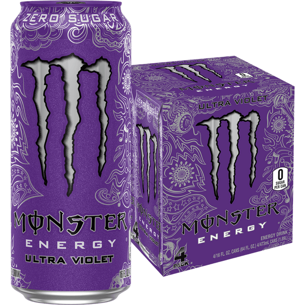 Monster Ultra Violet · Bebida energética · 4 pack de 473 ml