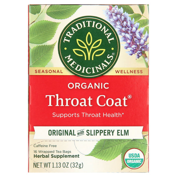 Traditional Medicinals Organic Throat Coat Herbal Tea · Té · 16 pzas