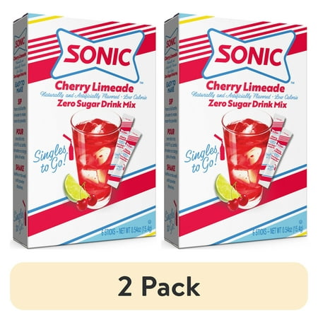Sonic Cherry Limeade Zero Sugar · Polvo para agua · 2 pack