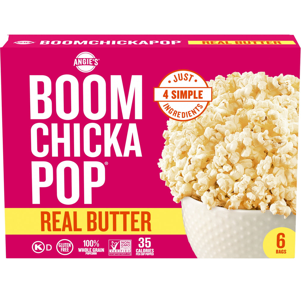 Angie's BOOMCHICKAPOP Real Butter After-School · Palomitas · 6 pzas de 93 g