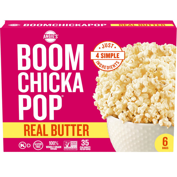 Angie's BOOMCHICKAPOP Real Butter After-School · Palomitas · 6 pzas de 93 g