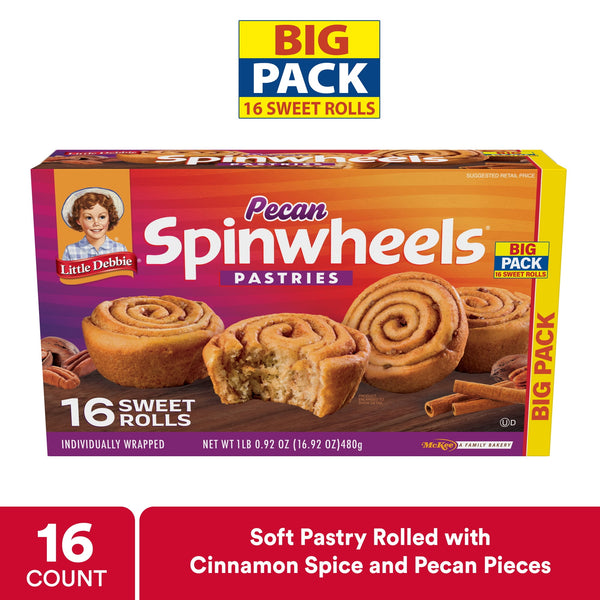 Cakes Little Debbie Big Pack Pecan SPINWHEELS ® sweet · Pastelitos