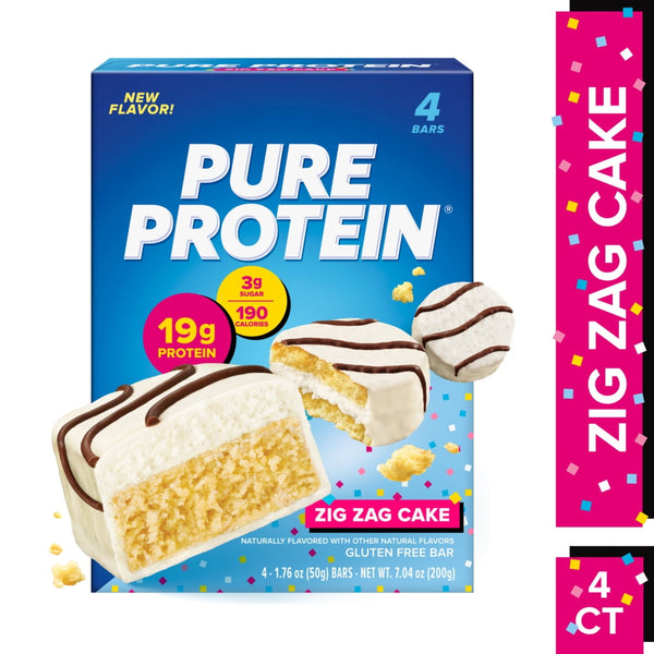 Pure Protein Zig Zag Cake · Barra de proteína · 4 pzas de 50 g