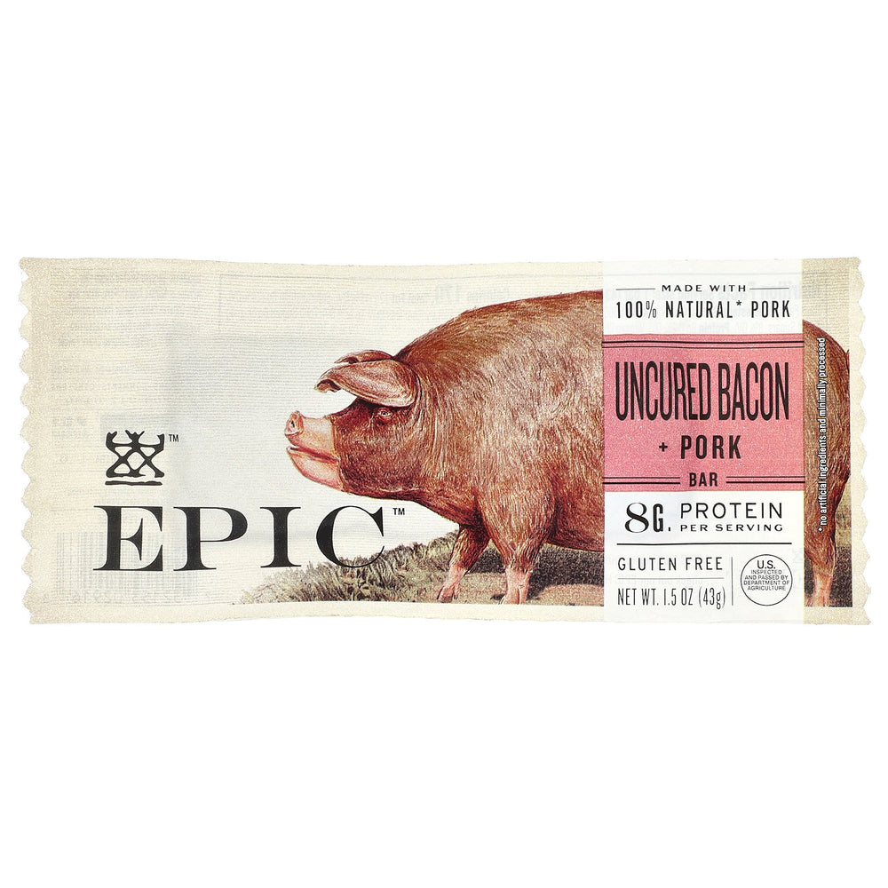 EPIC Uncured Bacon Protein Bar · Barras · 43 g