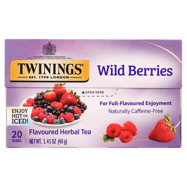 Twinings of London Wild Berries Herbal · Té · 20 pzas de 40 g