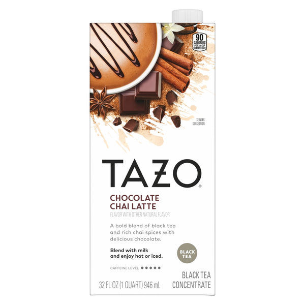 TAZO Chocolate Chai Tea Latte Black Tea Concentrate · Caramelos · 907 g · caja