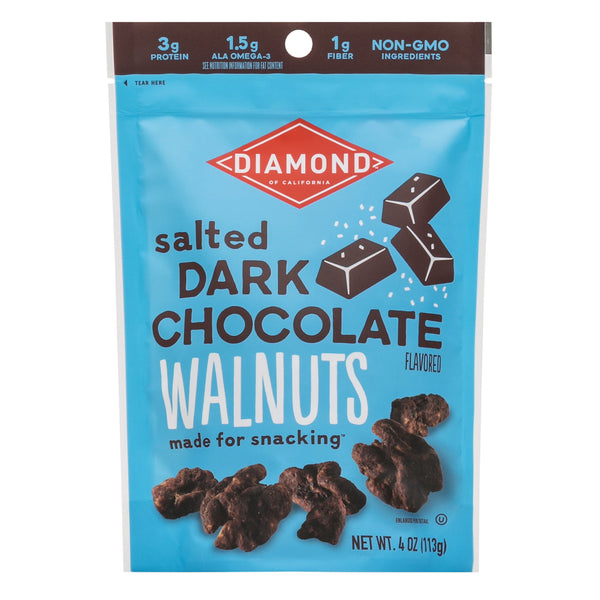 Diamond Salted Dark Chocolate Walnuts · Caramelos · 113 g · sobre