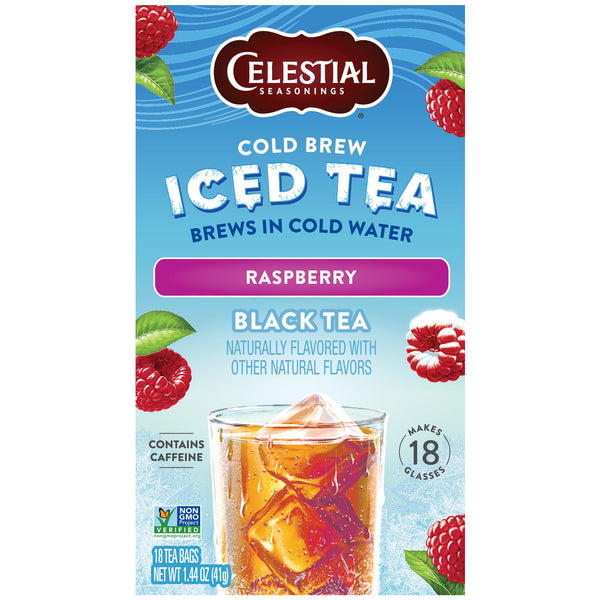 Celestial Seasonings Cold Brew Raspberry Black · Salsa y sazonador · 18 pzas