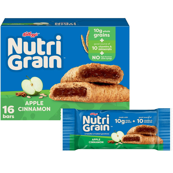 Nutri-Grain Breakfast Apple Cinnamon · Pastelitos · 16 pzas de 10 g