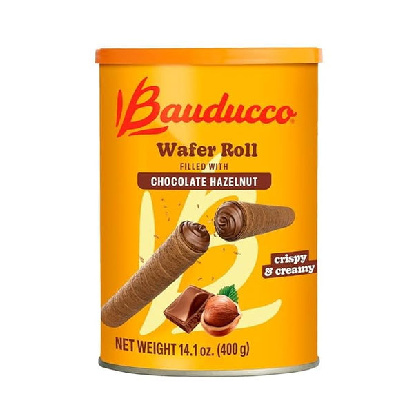 Bauducco Chocolate Hazelnut Wafer Rolls - Classic European · Galletas · 400 g
