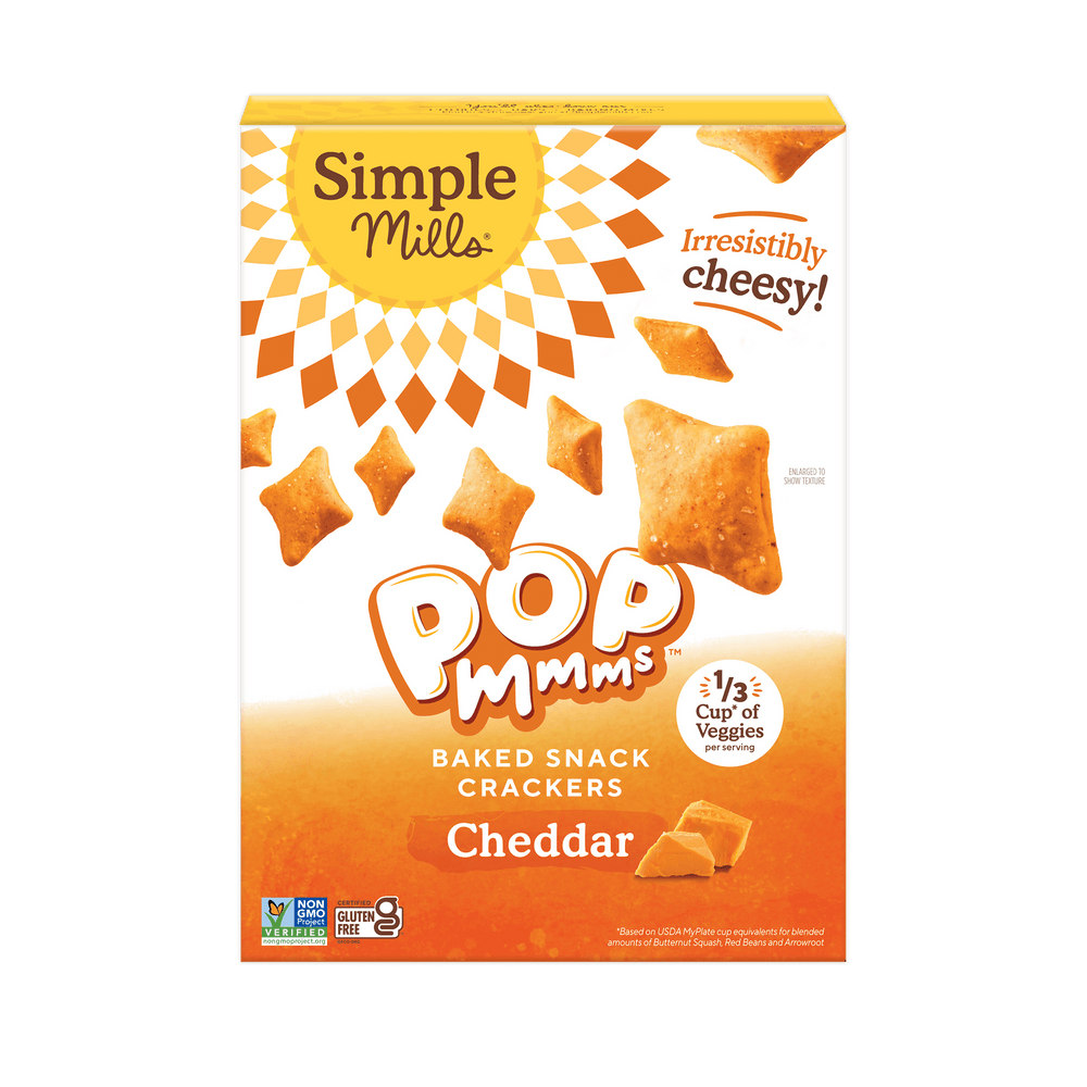Simple Mills Cheddar Pop Mmms Gluten Free · Galletas saladas · 113 g · caja