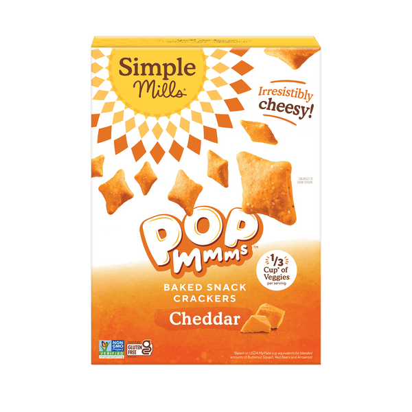 Simple Mills Cheddar Pop Mmms Gluten Free · Galletas saladas · 113 g · caja