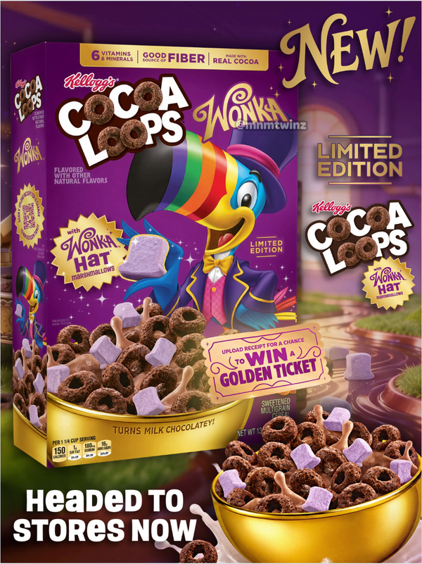 Kellogg's Cocoa Loops Wonka Edición Limitada · Cereal · 377 g