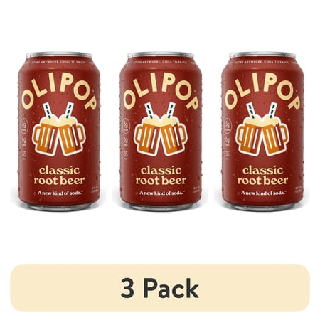 OLIPOP Classic Root Beer · Refresco · 3 pack de 6 g