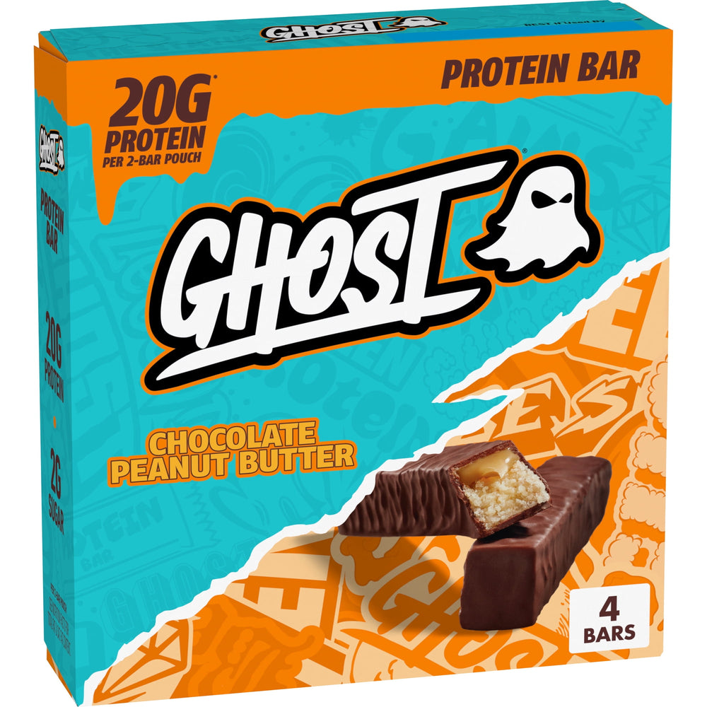 GHOST Protein Bar Chocolate Peanut Butter · Barra de proteína · 4 pzas · 261 g