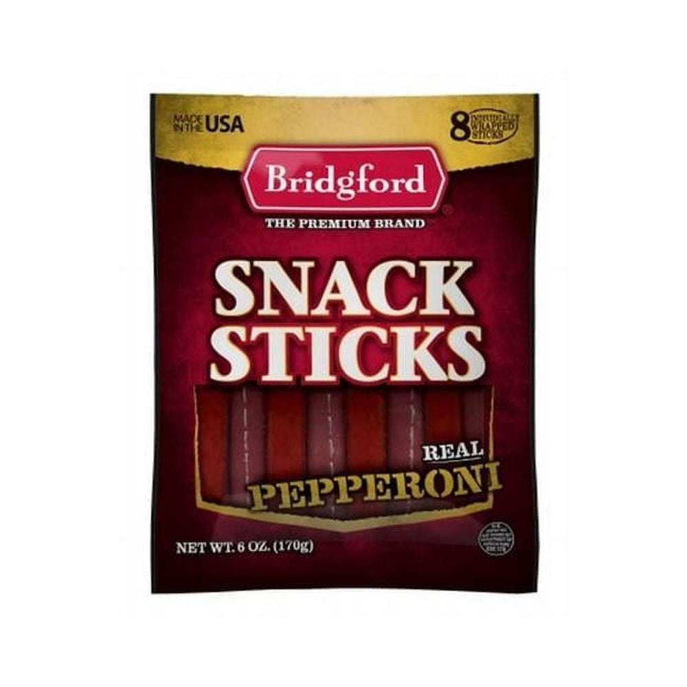 Bridgford Real Pepperoni Sticks · Carne seca · 8 pzas de 170 g