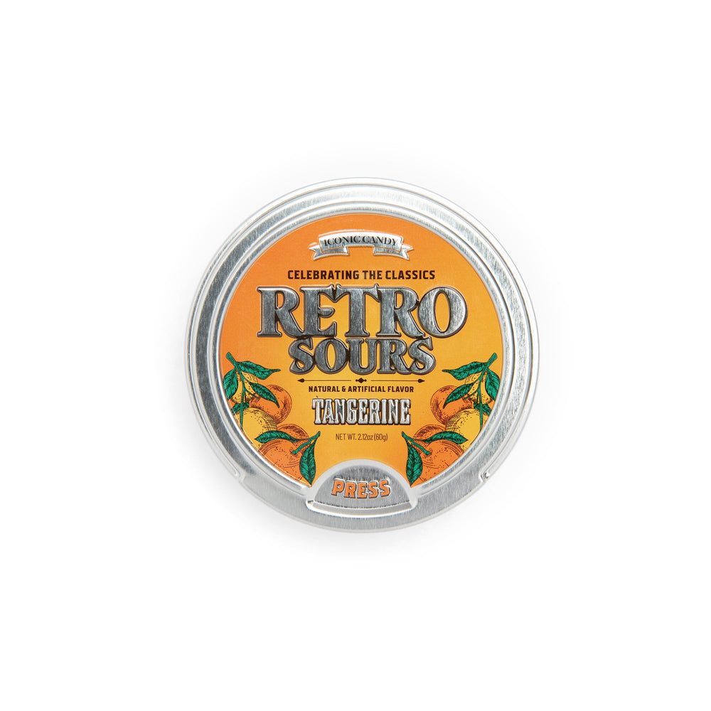 Retro Sours Tangerine · Caramelos · 60 g · lata