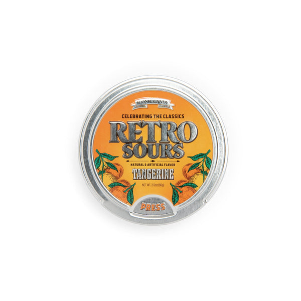 Retro Sours Tangerine · Caramelos · 60 g · lata