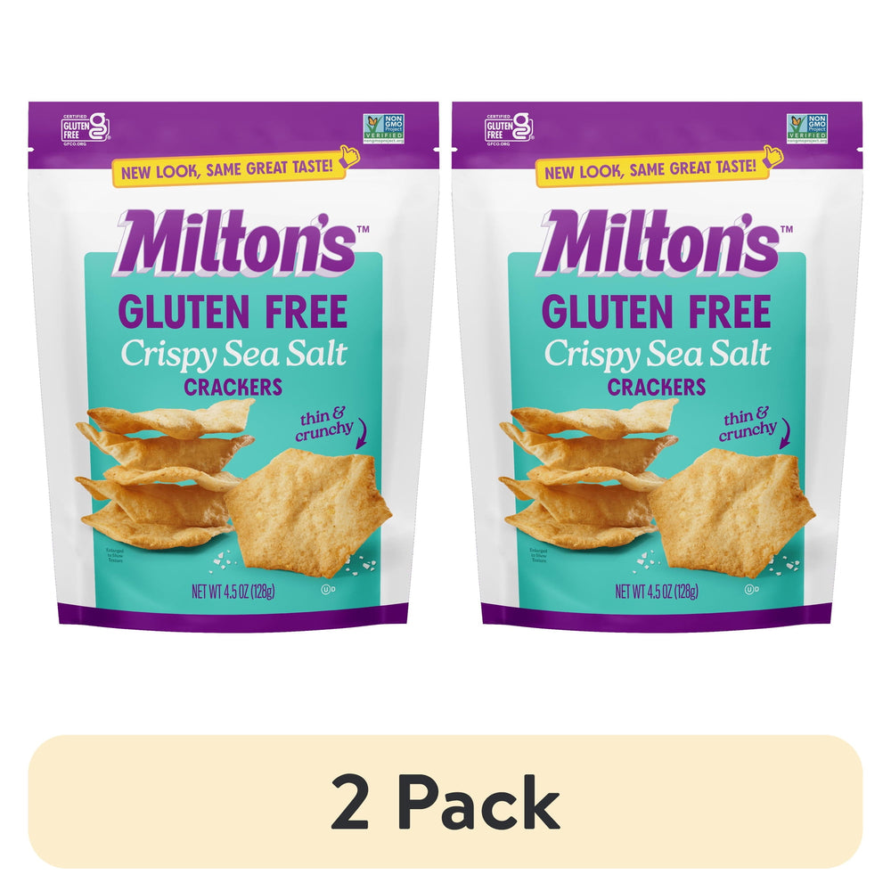 Milton's - Sea Salt sin gluten · Galletas saladas · 2 pack de 128 g
