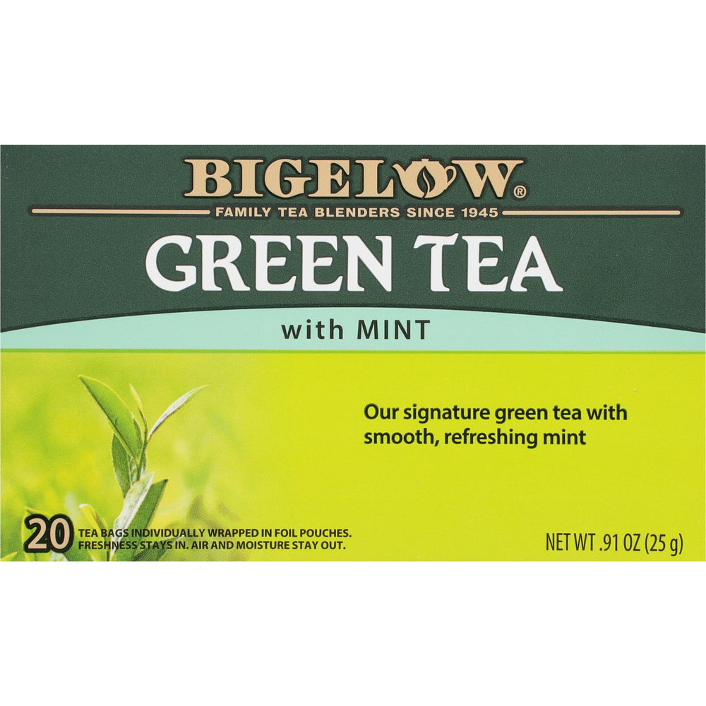 Bigelow Green Tea with Mint Tea · Chicles y mentas · 20 pzas