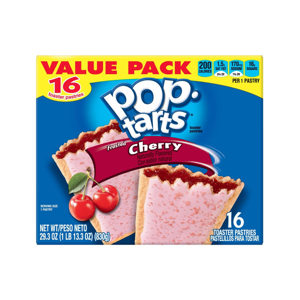 Pop-Tarts Frosted Cherry Breakfast · Pastelitos · 16 pzas · 831 g