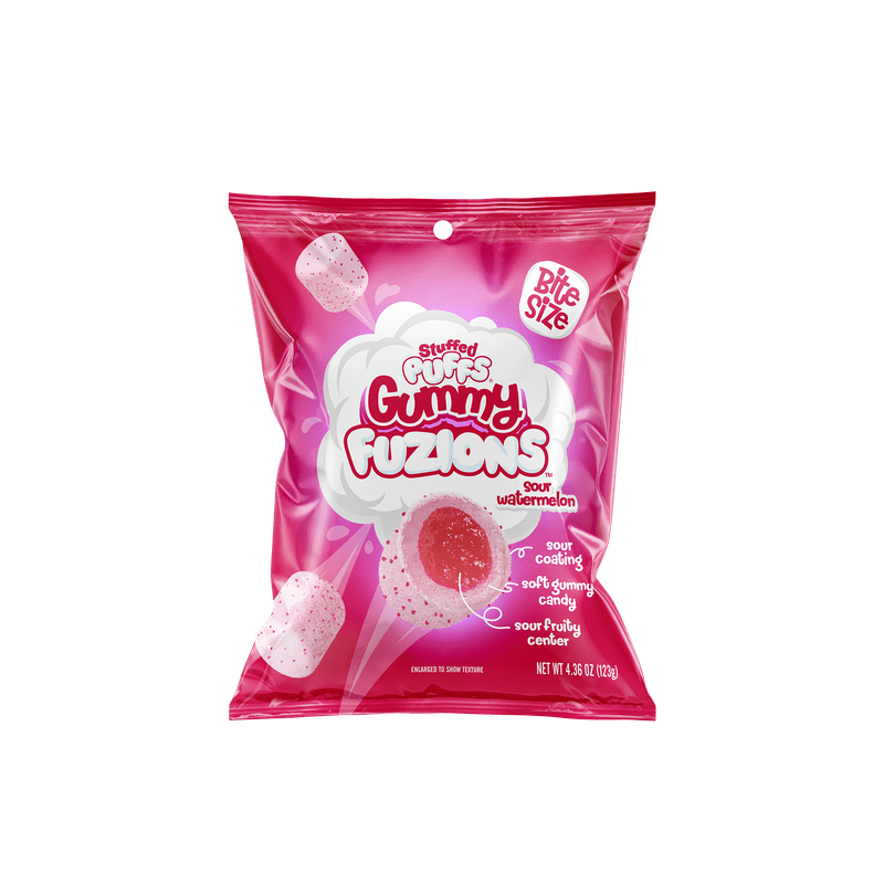 Stuffed Puffs Sour Watermelon Gummy Fuzions · Gomitas
