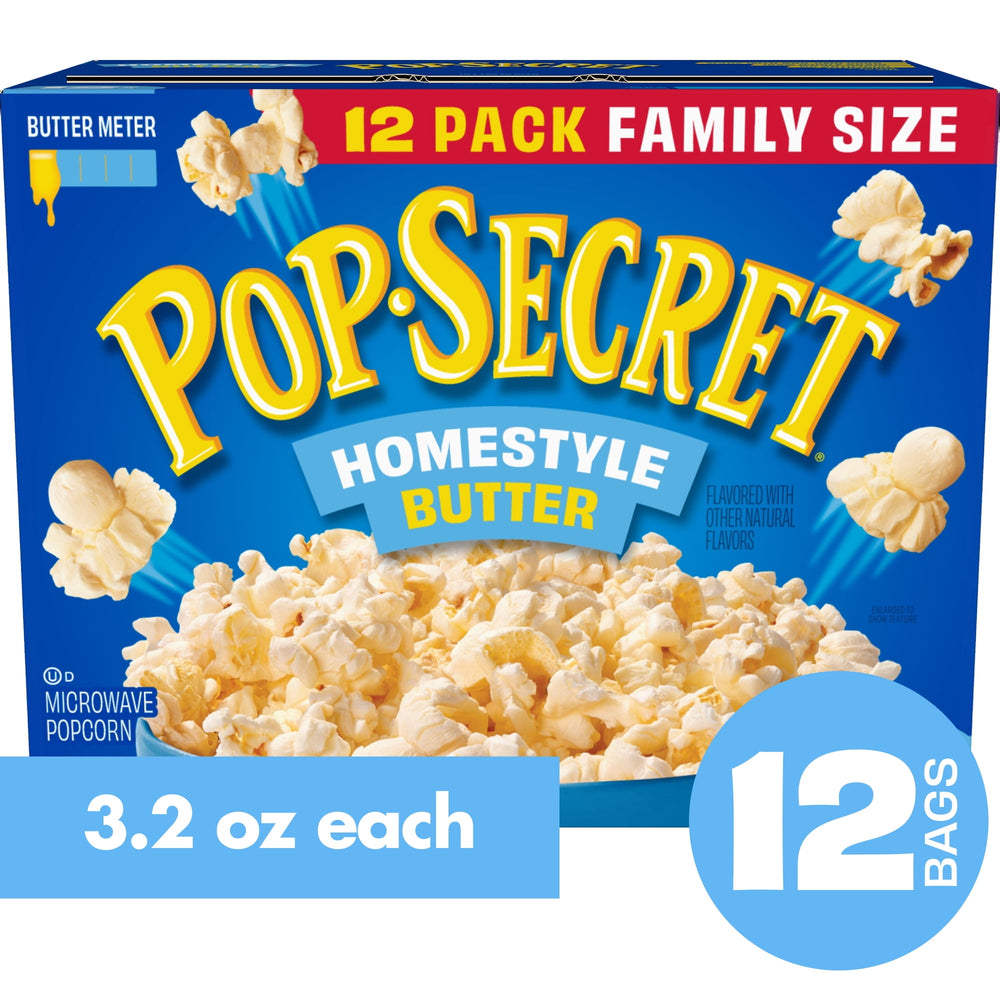 Pop Secret Homestyle Butter · Palomitas · 12 pzas de 91 g