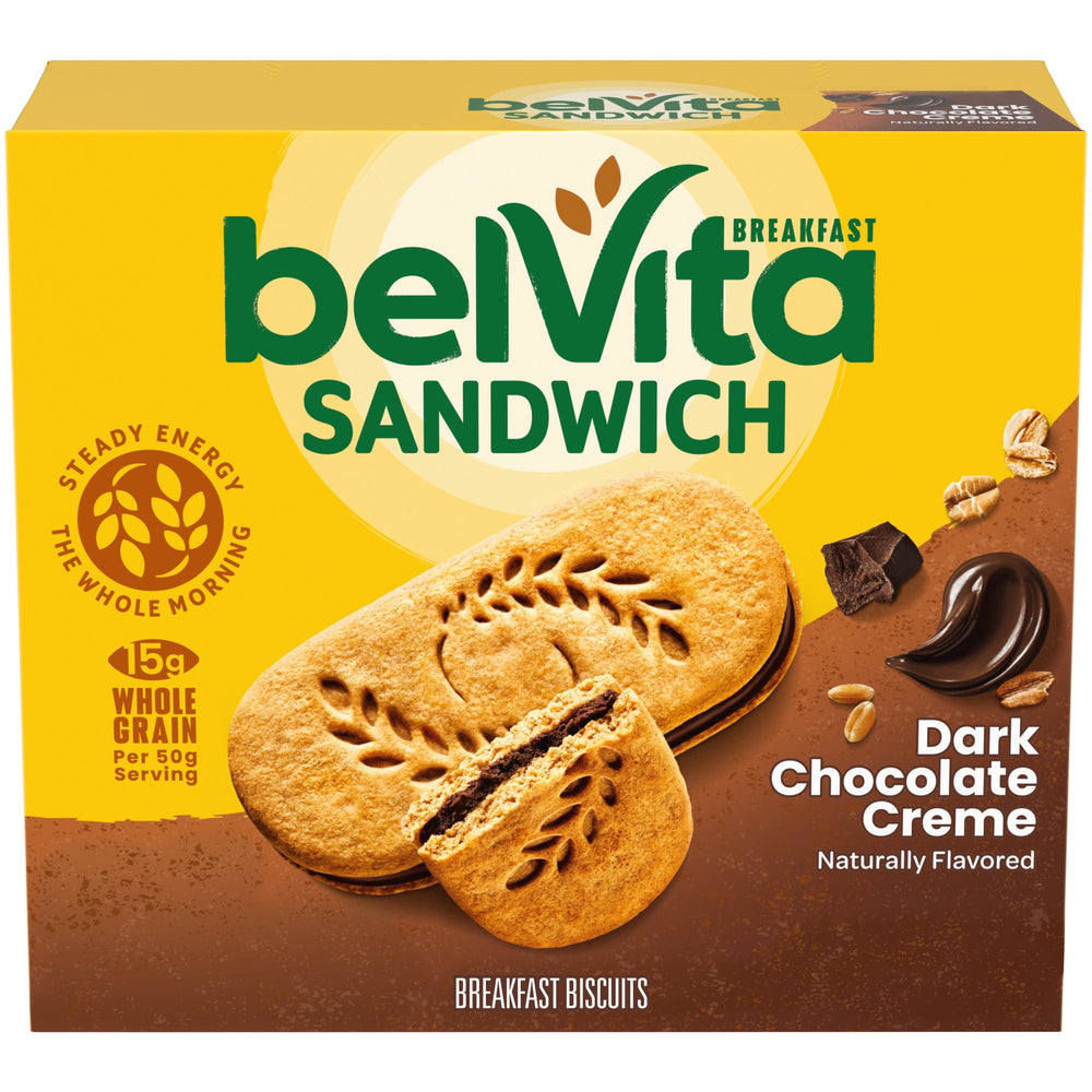 belVita Breakfast Bar Biscuit Sandwiches Dark Chocolate · Galletas