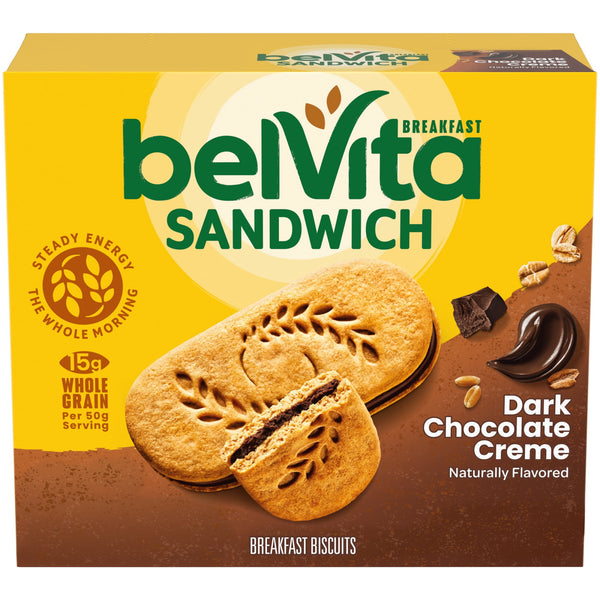 belVita Breakfast Bar Biscuit Sandwiches Dark Chocolate · Galletas