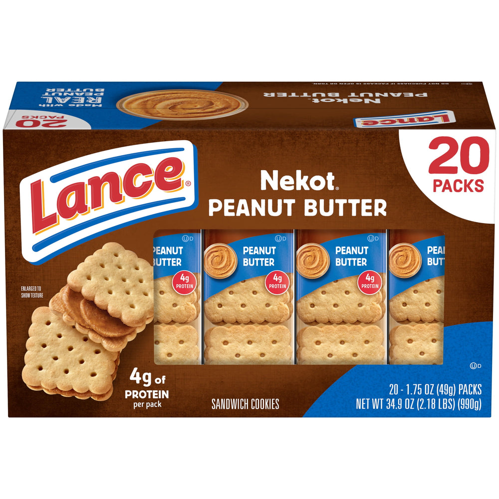 Lance Nekot Peanut Butter · Galletas · 20 pzas de 50 g