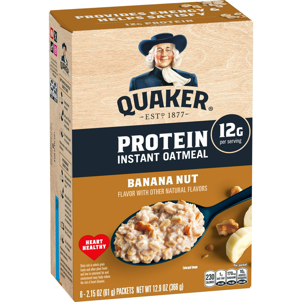 Quaker Protein Banana Nut · Cereal · 6 pack de 12 g