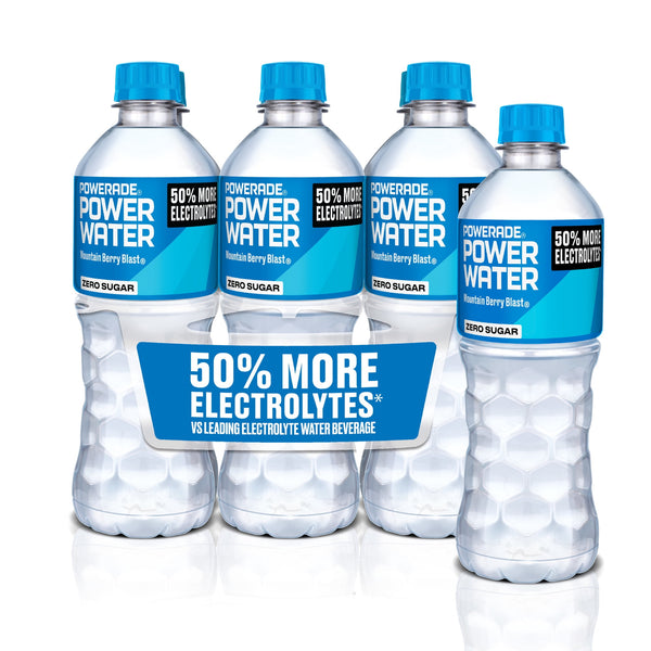 POWERADE Power Water Mountain Berry Blast Water Zero Sugar · Bebida · 6 pack de 500 ml