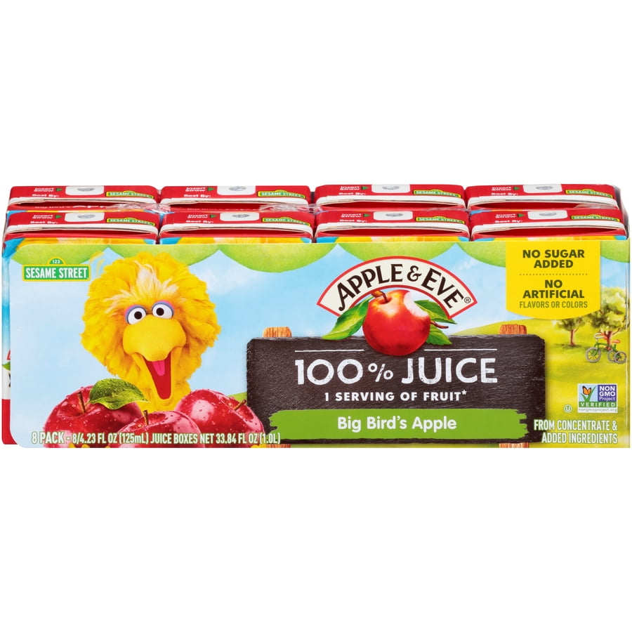Apple & Eve Big Bird 100% Apple Juice · Bebida · 8 pzas de 125 ml
