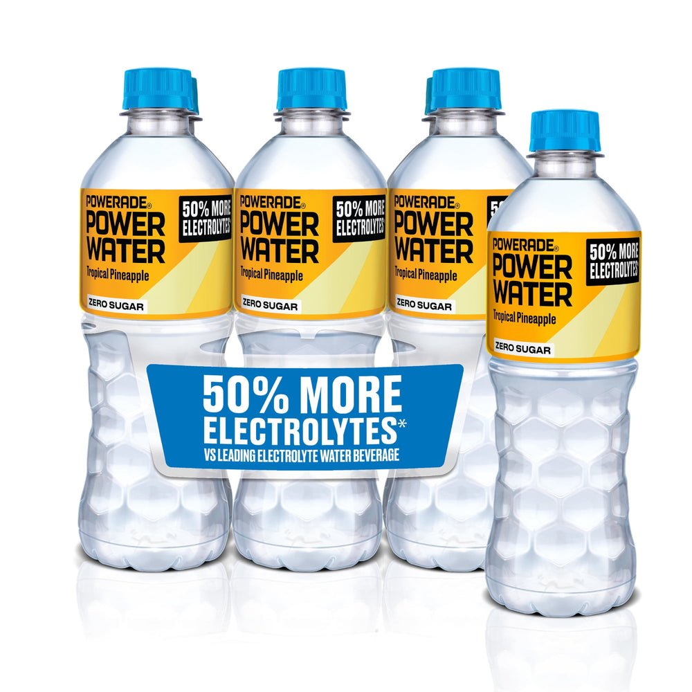 POWERADE Power Water Tropical Pineapple Water Zero Sugar · Bebida · 6 pack de 500 ml