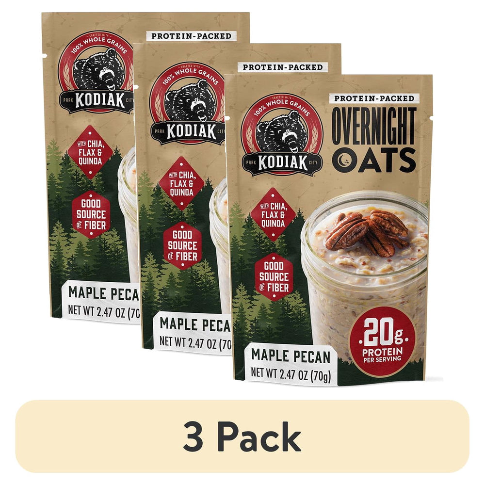 Kodiak Maple Pecan Protein-Packed Overnight Oats · Cereal · 3 pack de 70 g