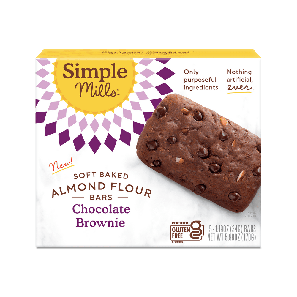 Simple Mills Almond Flour Chocolate Brownie Gluten-Free · Caramelos · 5 barras