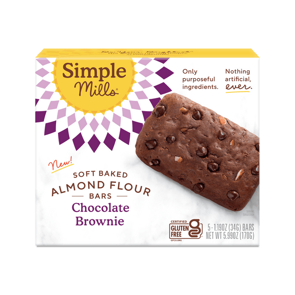 Simple Mills Almond Flour Chocolate Brownie Gluten-Free · Caramelos · 5 barras