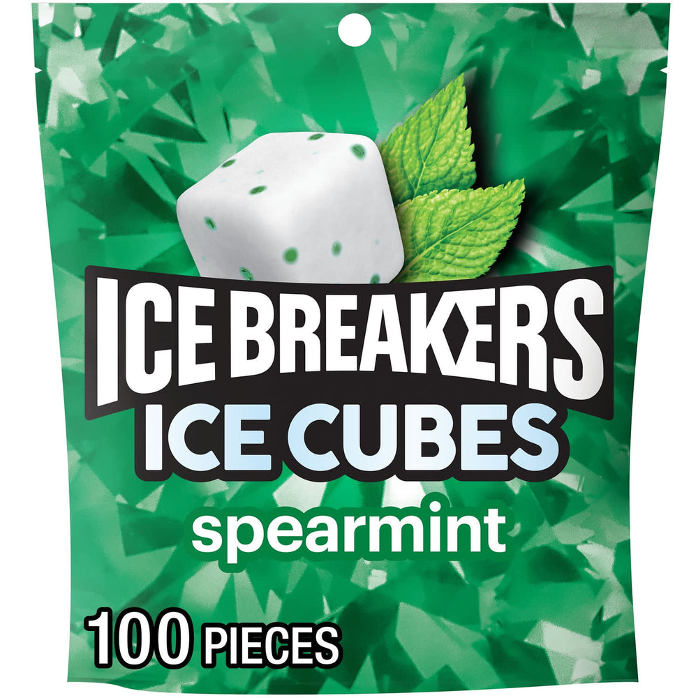 Ice Breakers Ice Cubes Spearmint sin azúcar · Chicles y mentas · 100 pzas · 230 g