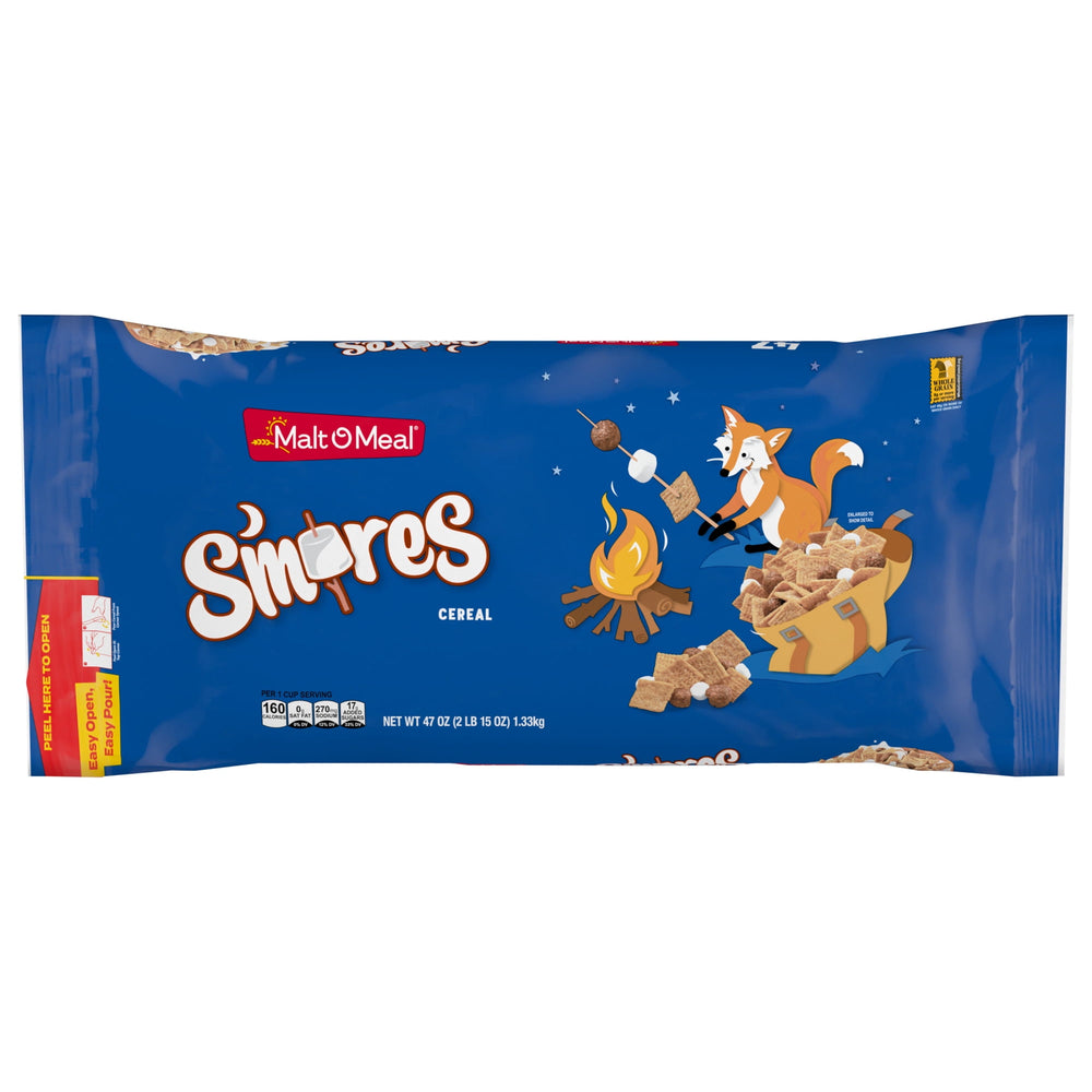 Malt-O-Meal S’mores Graham · Cereal de chocolate y malvavisco · 1332 g