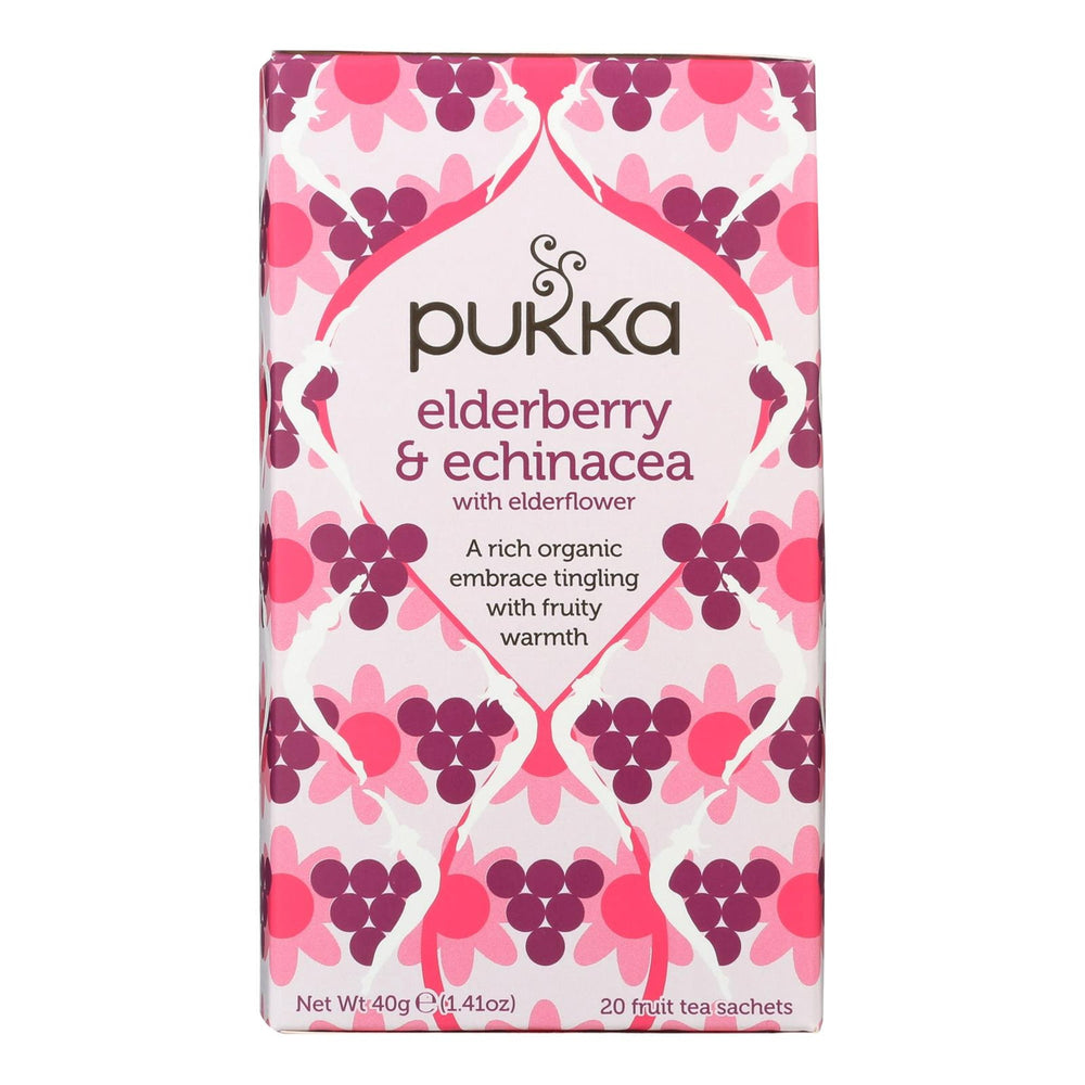 Pukka Herbs Organic Elderberry and Echinacea Herbal Tea · Té · 20 pzas