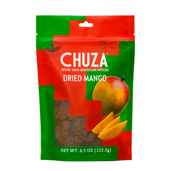Chuza Dried Fruit With Mexican Spices Mango · Fruta seca · 4 porciones de 128 g