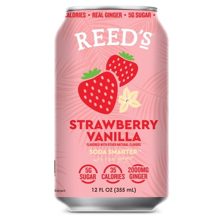 Reed's Strawberry Vanilla Functional Soda · Refresco · 355 ml · lata