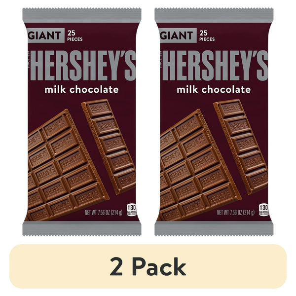 Hershey's Milk Chocolate Giant Bar · Caramelos · 2 pack de 214 g