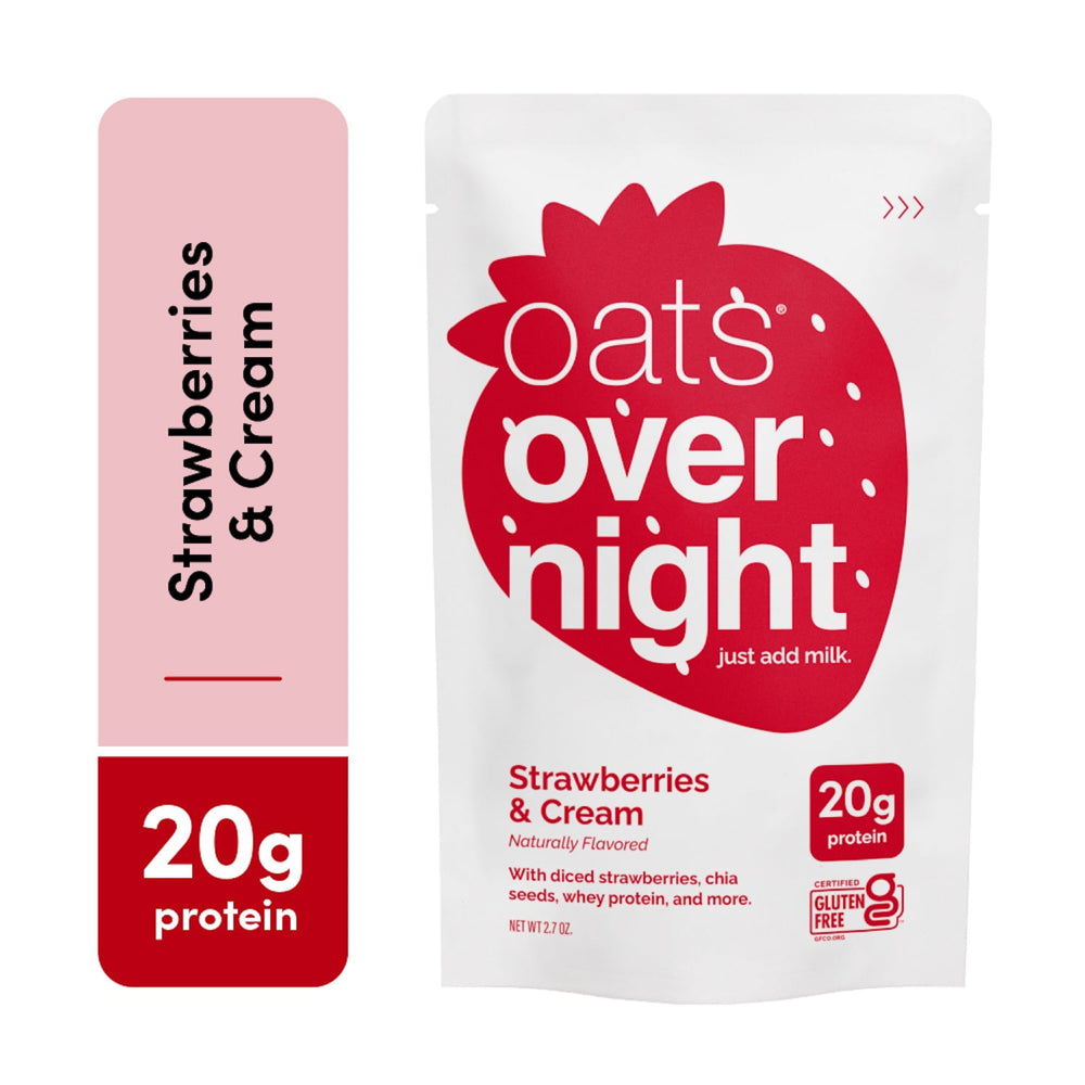 Oats Overnight Strawberries & Cream High-Protein Shakes · Cereal · 74 g · sobre