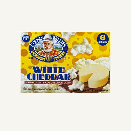 Cousin Willie's White Cheddar Cheese · Palomitas · 6 pzas de 82 g