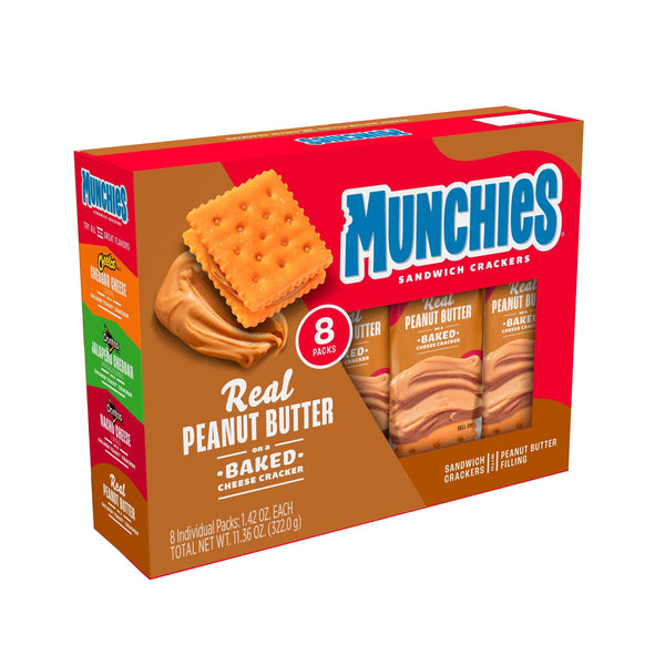 Munchies Real Peanut Butter Cheese · Galletas saladas · 322 g