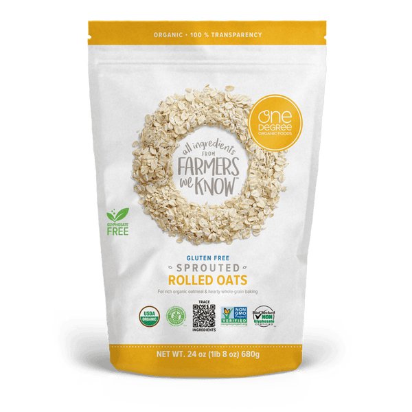 One Degree Organic Foods Sprouted Rolled Oats Gluten Free · Cereal · 680 g